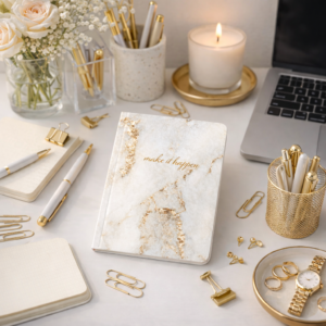 make it happen mały kieszonkowy notes perforowane kartki minimal paper plans bullet journal make it easy