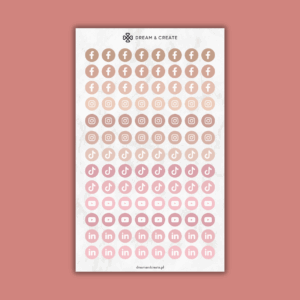 naklejki bullet journal planer social media