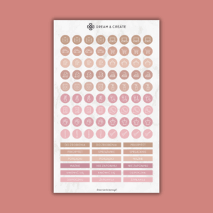 naklejki bullet journal planer obowiązki