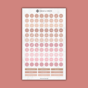 naklejki bullet journal planer zdrowie relaks