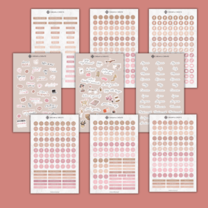 naklejki bullet journal planer zestaw