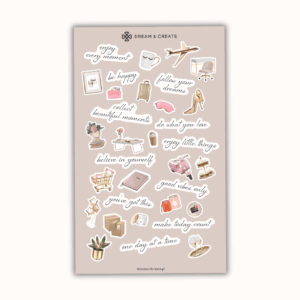 naklejki bullet journal planer hasła optymistyczne