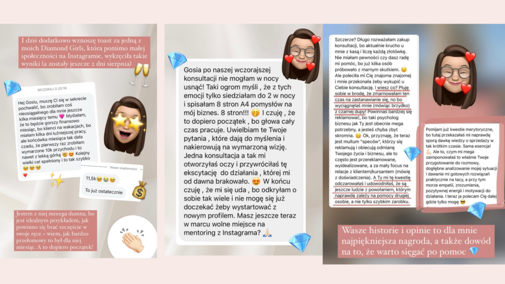 gosia karpińska biznes online instagram mentoring jak sprzedawać marka osobista