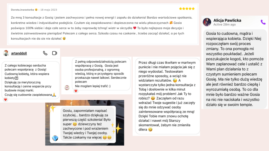 gosia karpińska biznes online instagram mentoring jak sprzedawać marka osobista