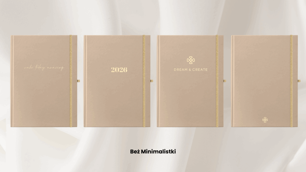 DREAM & CREATE planer 2026 dzienny tygodniowy beżowy