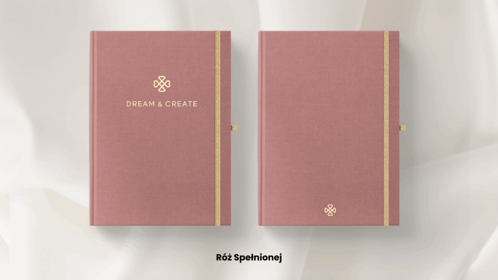 DREAM & CREATE planer 2026 dzienny tygodniowy brudny róż