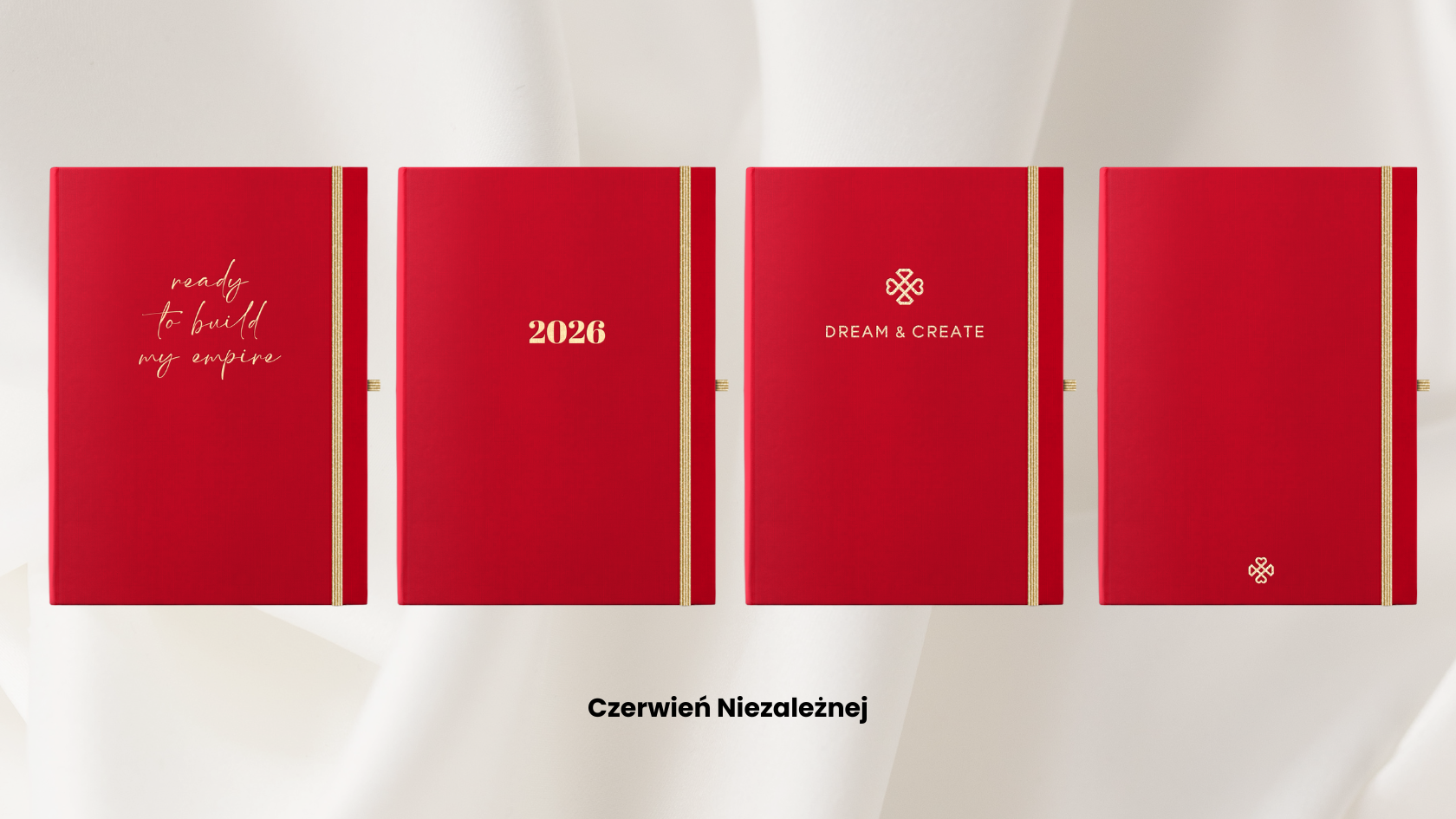 planer kalendarz 2026 dzienny czerwony